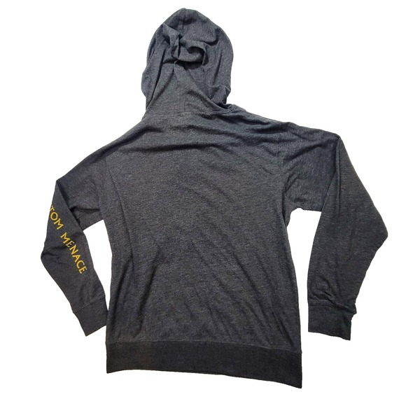 Star Wars Men's Hoodie Gray Medium Long Sleeve Drawstring Pullover Outdoor - Picture 6 of 8